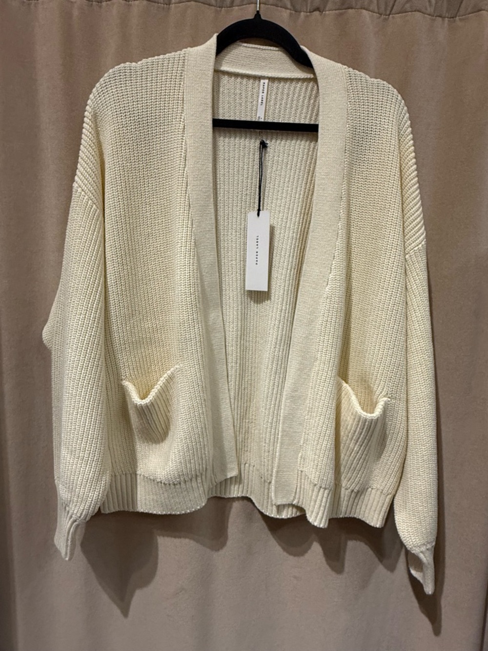 Paper Label Mali Cardigan in Butter Yellow - Picture 2 of 5
